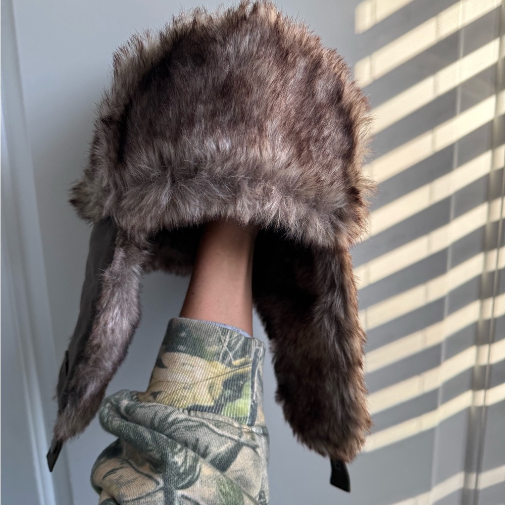 Men's Faux Fur Trapper Hat - Brown